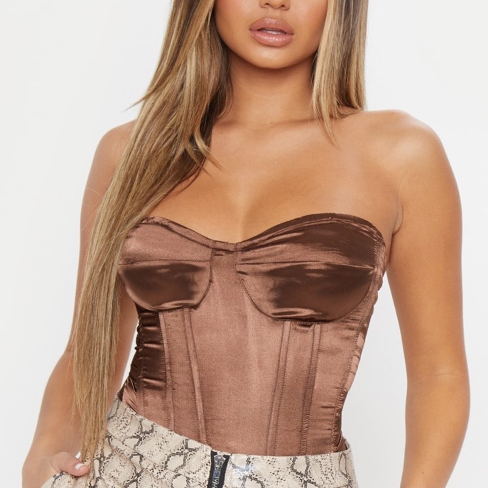 Brown corset top